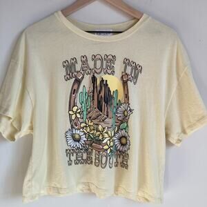 Outlaw Made In The South Graphic Short Sleeve Crop Top Large